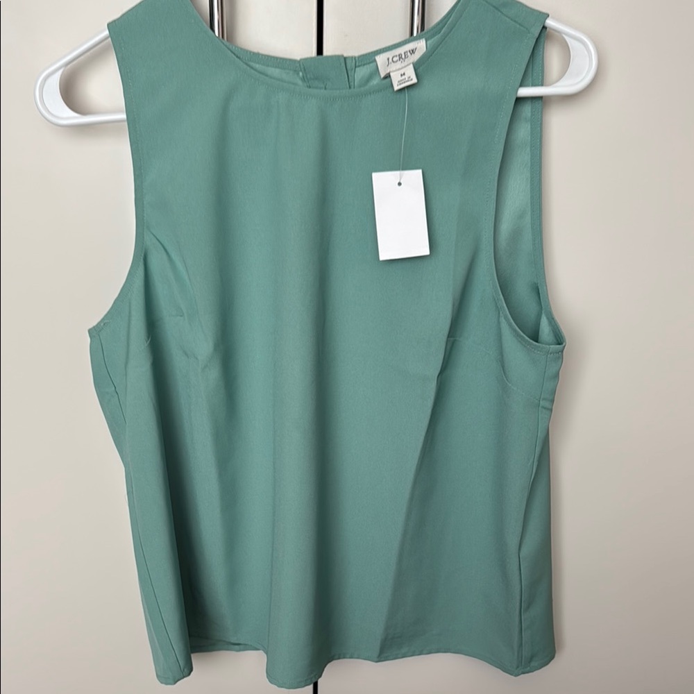 NWT J. Crew Green Fitted Sleeveless Tank Top